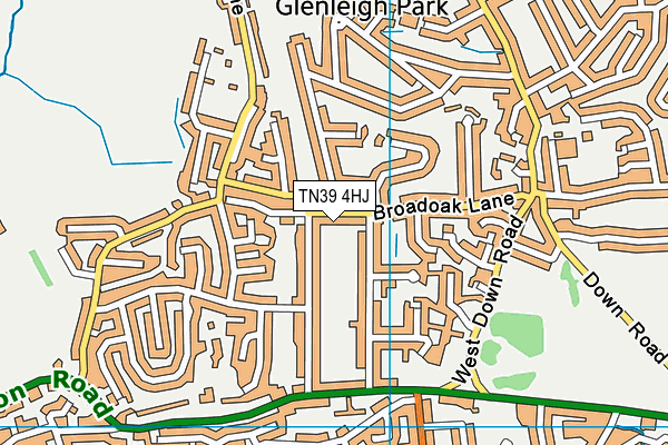 TN39 4HJ map - OS VectorMap District (Ordnance Survey) TN39 4HJ map - OS VectorMap District (Ordnance Survey)