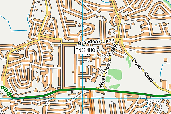 TN39 4HQ map - OS VectorMap District (Ordnance Survey) TN39 4HQ map - OS VectorMap District (Ordnance Survey)