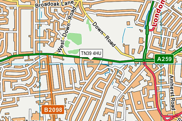 TN39 4HU map - OS VectorMap District (Ordnance Survey) TN39 4HU map - OS VectorMap District (Ordnance Survey)