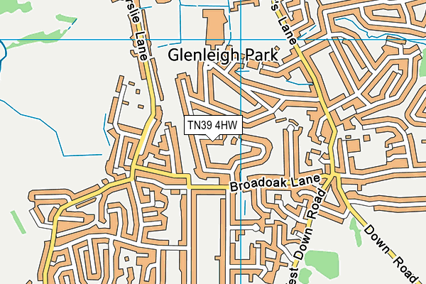 TN39 4HW map - OS VectorMap District (Ordnance Survey) TN39 4HW map - OS VectorMap District (Ordnance Survey)