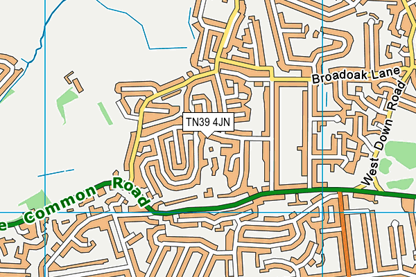 TN39 4JN map - OS VectorMap District (Ordnance Survey) TN39 4JN map - OS VectorMap District (Ordnance Survey)