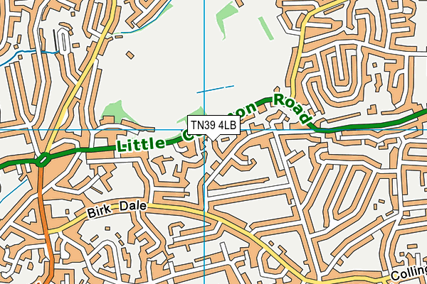TN39 4LB map - OS VectorMap District (Ordnance Survey) TN39 4LB map - OS VectorMap District (Ordnance Survey)