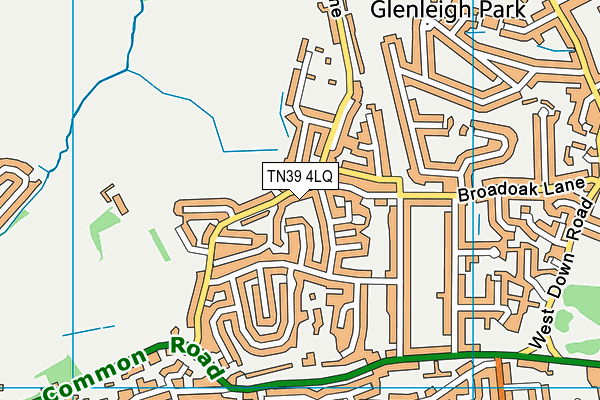 TN39 4LQ map - OS VectorMap District (Ordnance Survey) TN39 4LQ map - OS VectorMap District (Ordnance Survey)