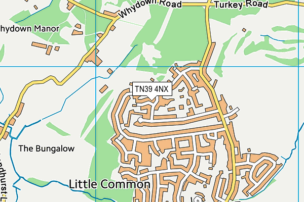 TN39 4NX map - OS VectorMap District (Ordnance Survey) TN39 4NX map - OS VectorMap District (Ordnance Survey)