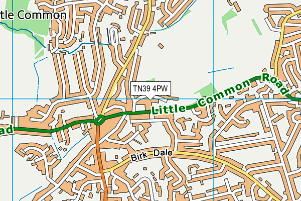 TN39 4PW map - OS VectorMap District (Ordnance Survey) TN39 4PW map - OS VectorMap District (Ordnance Survey)