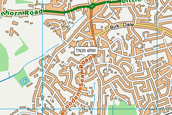 TN39 4RW map - OS VectorMap District (Ordnance Survey) TN39 4RW map - OS VectorMap District (Ordnance Survey)