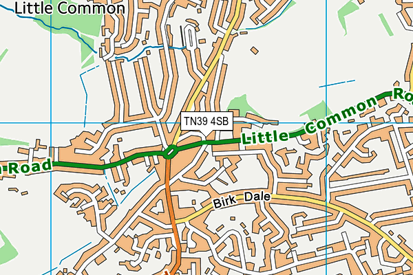 TN39 4SB map - OS VectorMap District (Ordnance Survey) TN39 4SB map - OS VectorMap District (Ordnance Survey)