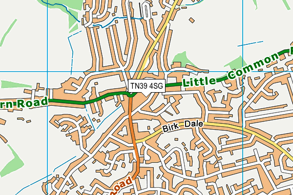 TN39 4SG map - OS VectorMap District (Ordnance Survey)