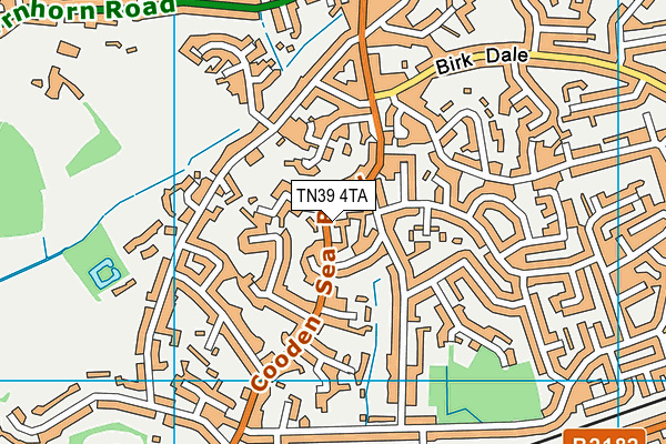 TN39 4TA map - OS VectorMap District (Ordnance Survey) TN39 4TA map - OS VectorMap District (Ordnance Survey)