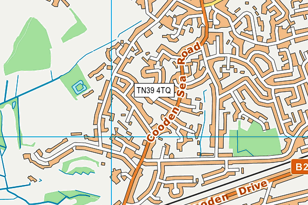 TN39 4TQ map - OS VectorMap District (Ordnance Survey) TN39 4TQ map - OS VectorMap District (Ordnance Survey)
