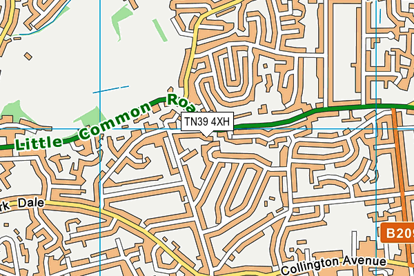 TN39 4XH map - OS VectorMap District (Ordnance Survey) TN39 4XH map - OS VectorMap District (Ordnance Survey)