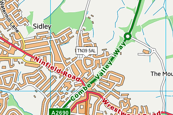 TN39 5AL map - OS VectorMap District (Ordnance Survey)