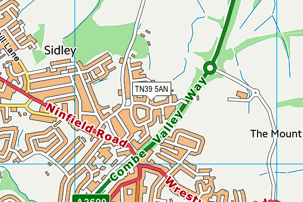 TN39 5AN map - OS VectorMap District (Ordnance Survey) TN39 5AN map - OS VectorMap District (Ordnance Survey)