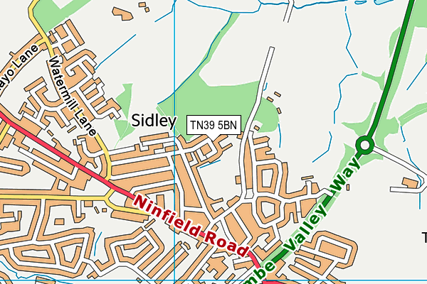 TN39 5BN map - OS VectorMap District (Ordnance Survey) TN39 5BN map - OS VectorMap District (Ordnance Survey)
