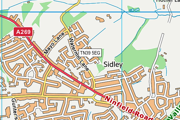TN39 5EG map - OS VectorMap District (Ordnance Survey) TN39 5EG map - OS VectorMap District (Ordnance Survey)