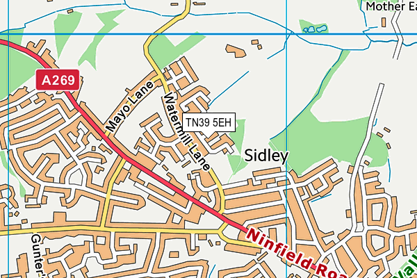 TN39 5EH map - OS VectorMap District (Ordnance Survey) TN39 5EH map - OS VectorMap District (Ordnance Survey)