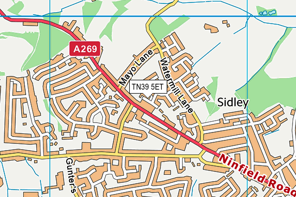 TN39 5ET map - OS VectorMap District (Ordnance Survey) TN39 5ET map - OS VectorMap District (Ordnance Survey)