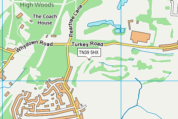 TN39 5HX map - OS VectorMap District (Ordnance Survey) TN39 5HX map - OS VectorMap District (Ordnance Survey)