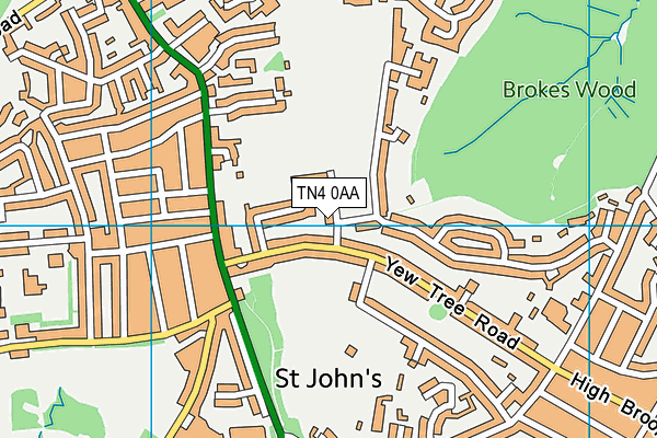 TN4 0AA map - OS VectorMap District (Ordnance Survey) TN4 0AA map - OS VectorMap District (Ordnance Survey)