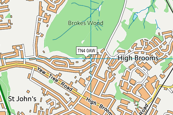 TN4 0AW map - OS VectorMap District (Ordnance Survey) TN4 0AW map - OS VectorMap District (Ordnance Survey)