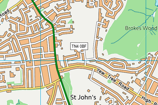TN4 0BF map - OS VectorMap District (Ordnance Survey) TN4 0BF map - OS VectorMap District (Ordnance Survey)