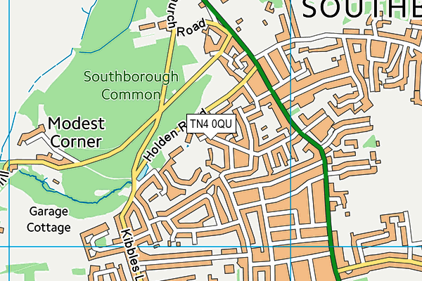 TN4 0QU map - OS VectorMap District (Ordnance Survey)