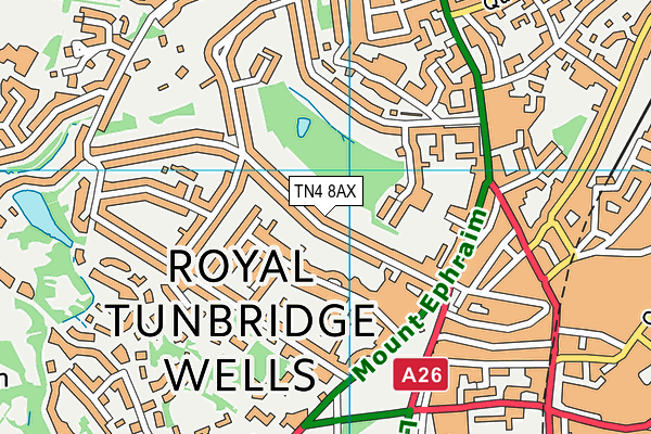 TN4 8AX map - OS VectorMap District (Ordnance Survey) TN4 8AX map - OS VectorMap District (Ordnance Survey)