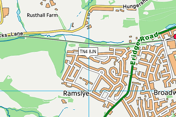 TN4 8JN map - OS VectorMap District (Ordnance Survey) TN4 8JN map - OS VectorMap District (Ordnance Survey)