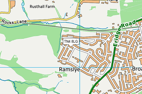 TN4 8LG map - OS VectorMap District (Ordnance Survey) TN4 8LG map - OS VectorMap District (Ordnance Survey)