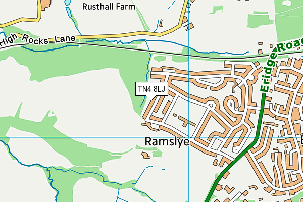 TN4 8LJ map - OS VectorMap District (Ordnance Survey) TN4 8LJ map - OS VectorMap District (Ordnance Survey)