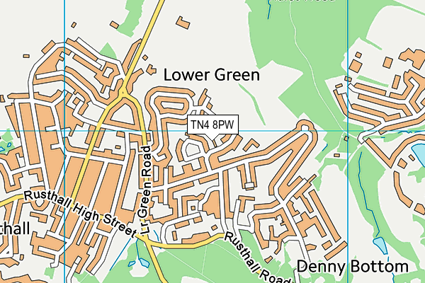TN4 8PW map - OS VectorMap District (Ordnance Survey) TN4 8PW map - OS VectorMap District (Ordnance Survey)