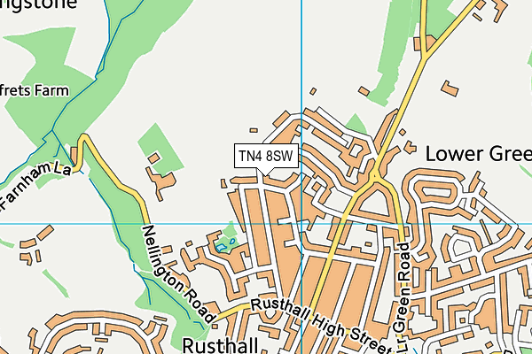 TN4 8SW map - OS VectorMap District (Ordnance Survey) TN4 8SW map - OS VectorMap District (Ordnance Survey)