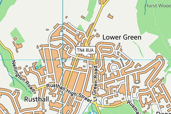 TN4 8UA map - OS VectorMap District (Ordnance Survey) TN4 8UA map - OS VectorMap District (Ordnance Survey)