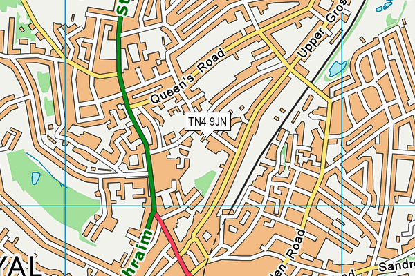 TN4 9JN map - OS VectorMap District (Ordnance Survey) TN4 9JN map - OS VectorMap District (Ordnance Survey)
