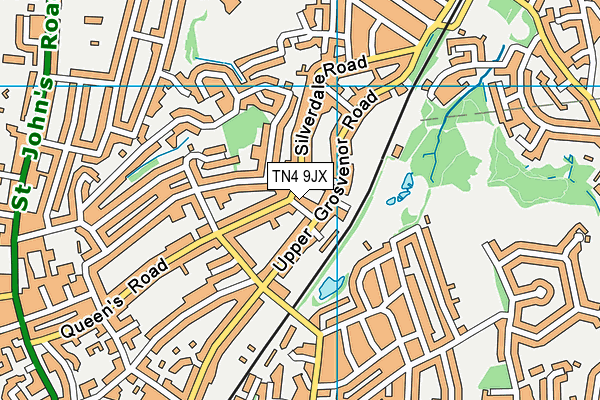 TN4 9JX map - OS VectorMap District (Ordnance Survey) TN4 9JX map - OS VectorMap District (Ordnance Survey)