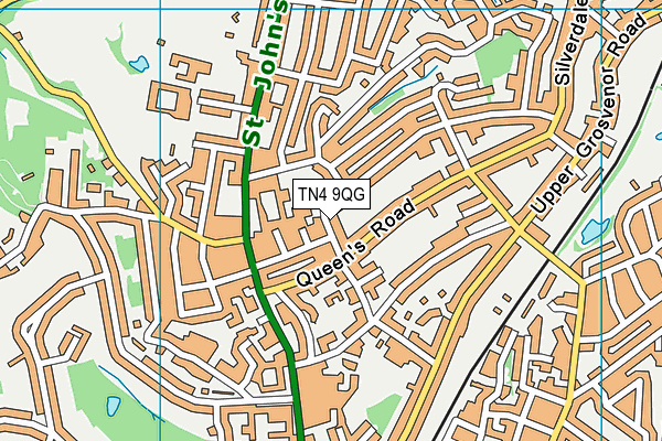 TN4 9QG map - OS VectorMap District (Ordnance Survey) TN4 9QG map - OS VectorMap District (Ordnance Survey)