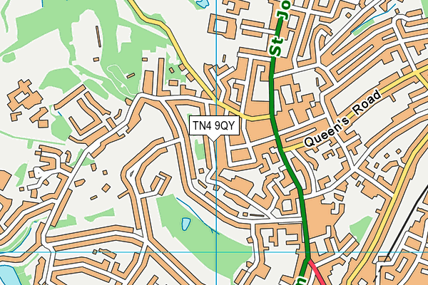 TN4 9QY map - OS VectorMap District (Ordnance Survey) TN4 9QY map - OS VectorMap District (Ordnance Survey)