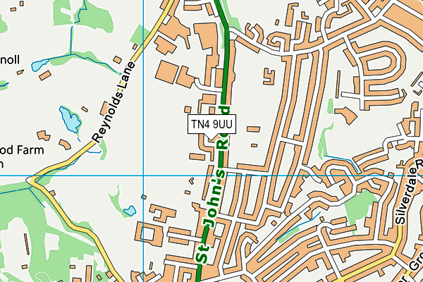 TN4 9UU map - OS VectorMap District (Ordnance Survey) TN4 9UU map - OS VectorMap District (Ordnance Survey)