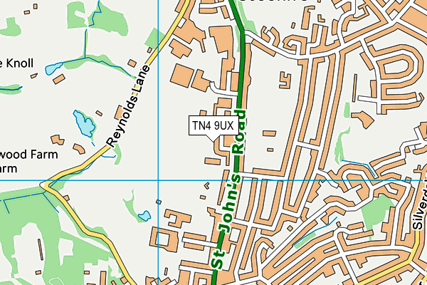 TN4 9UX map - OS VectorMap District (Ordnance Survey) TN4 9UX map - OS VectorMap District (Ordnance Survey)