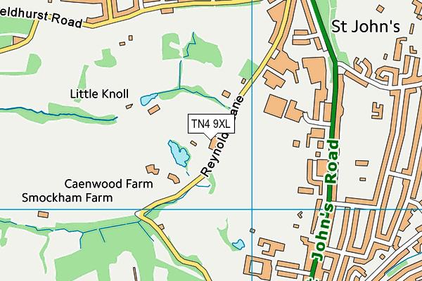 TN4 9XL map - OS VectorMap District (Ordnance Survey) TN4 9XL map - OS VectorMap District (Ordnance Survey)
