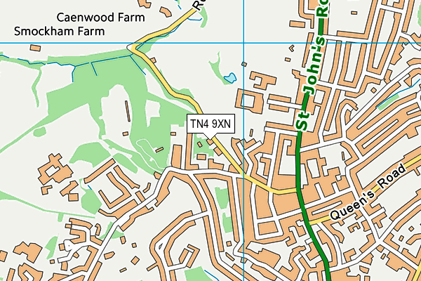 TN4 9XN map - OS VectorMap District (Ordnance Survey) TN4 9XN map - OS VectorMap District (Ordnance Survey)