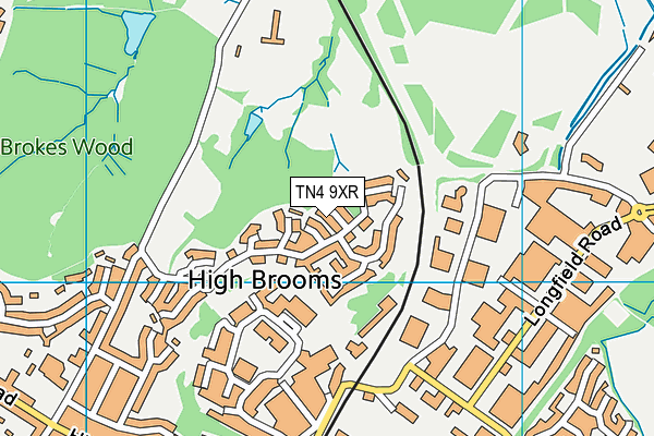 TN4 9XR map - OS VectorMap District (Ordnance Survey) TN4 9XR map - OS VectorMap District (Ordnance Survey)