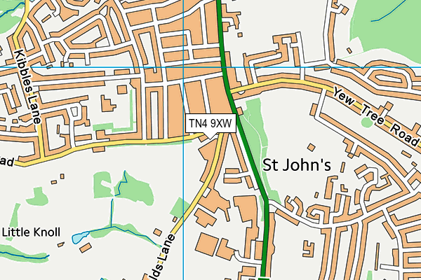 TN4 9XW map - OS VectorMap District (Ordnance Survey) TN4 9XW map - OS VectorMap District (Ordnance Survey)