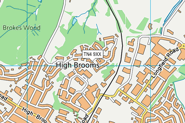 TN4 9XX map - OS VectorMap District (Ordnance Survey) TN4 9XX map - OS VectorMap District (Ordnance Survey)