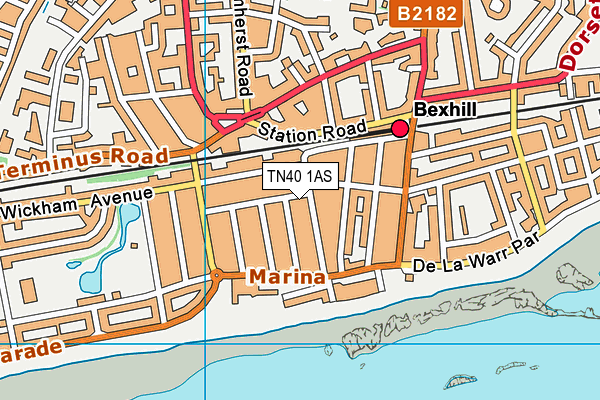 TN40 1AS map - OS VectorMap District (Ordnance Survey) TN40 1AS map - OS VectorMap District (Ordnance Survey)