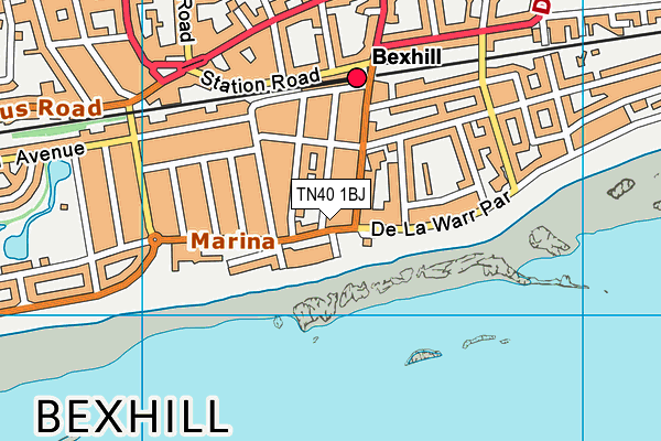 TN40 1BJ map - OS VectorMap District (Ordnance Survey) TN40 1BJ map - OS VectorMap District (Ordnance Survey)