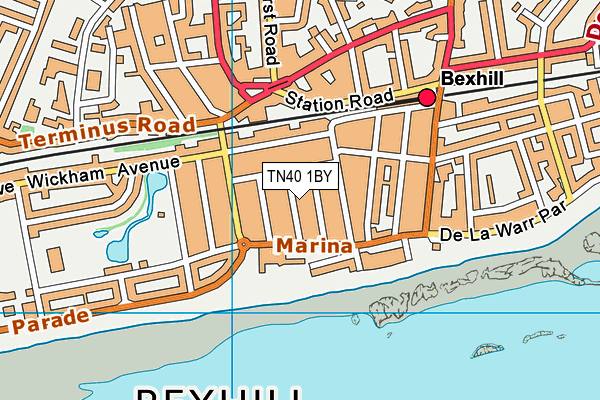 TN40 1BY map - OS VectorMap District (Ordnance Survey) TN40 1BY map - OS VectorMap District (Ordnance Survey)