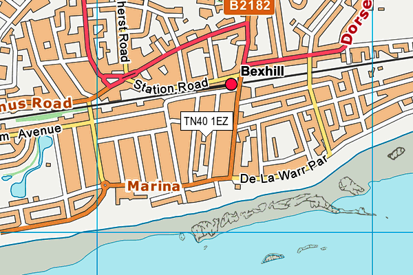 TN40 1EZ map - OS VectorMap District (Ordnance Survey)