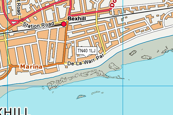 TN40 1LJ map - OS VectorMap District (Ordnance Survey)