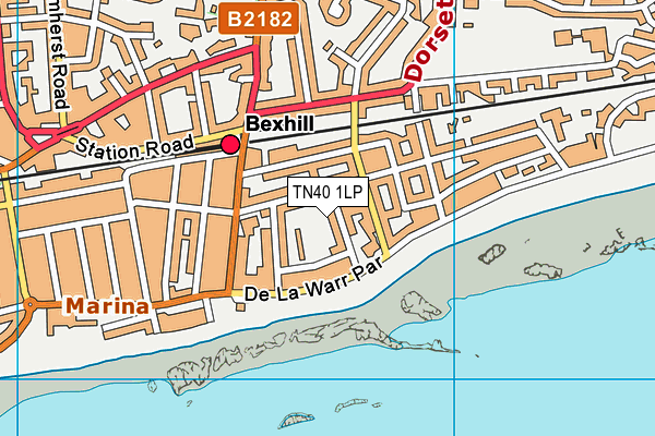 TN40 1LP map - OS VectorMap District (Ordnance Survey) TN40 1LP map - OS VectorMap District (Ordnance Survey)